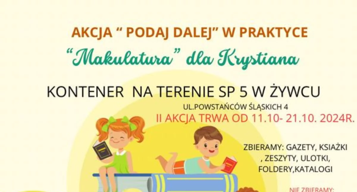 Imprezy cykliczne, Inicjatywa Szkoły Podstawowej Żywcu Rzecz Krystiana - zdjęcie, fotografia