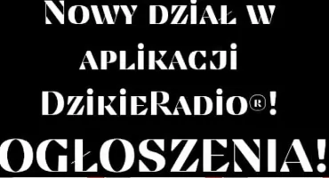 Nowość w DzikieRadio! Dział OGŁOSZENIA w naszej aplikacji !