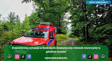Niebezpieczna samotna wędrówka rowerowa w czeskich Beskidach. O krok od tragedii dzięki technologii i szybkiej reakcji bliskich