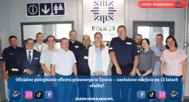 Pożegnanie funkcjonariuszki policji w Żywcu po 13 latach służby