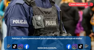 Policjant poza służbą uratował kobietę i auto przed pożarem