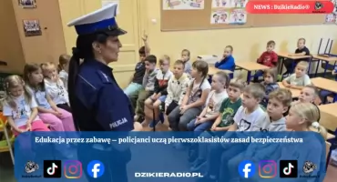 Mundurowi uczą najmłodszych bezpieczeństwa na drogach