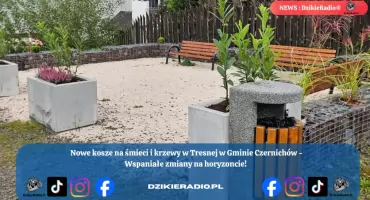 „Nowe kosze na śmieci, sadzenie krzewów i plany na przyszłość: Aktualności z Tresnej” w Gminie Czernichów.