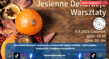 Warsztaty Dekoracji Jesiennych w Restauracji Jagnię na Winie - odkryj kreatywność jesieni w sercu Międzybrodzia Żywieckiego!