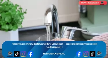 Przerwa w dostawie wody w Gilowicach: Kiedy i gdzie?   