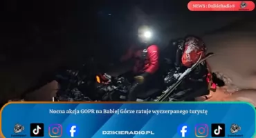 Nocna akcja GOPR na Babiej Górze ratuje wyczerpanego turystę