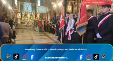 Mieszkańcy Żywca uczcili 31. rocznicę wizyty Jana Pawła II z młodzieżą i muzyką