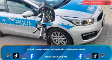 10-latek ranny po upadku z hulajnogi w Biery Policja apeluje o kaski