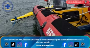 Beskidzki WOPR interweniuje na Jeziorze Żywieckim i apeluje o rozwagę.