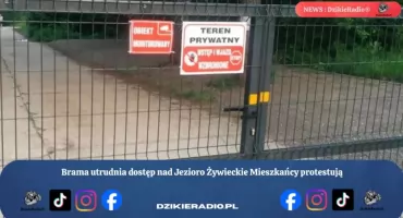 Mieszkańcy walczą o dostęp do Jeziora Żywieckiego po zamknięciu drogi