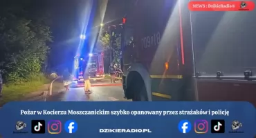 Pożar w Kocierzu Moszczanickim szybko opanowany przez strażaków i policję
