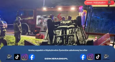 Groźny wypadek w Międzybrodziu Żywieckim zakończony bez ofiar
