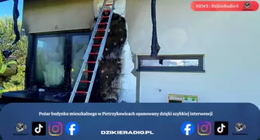 Pożar budynku mieszkalnego w Pietrzykowicach opanowany dzięki szybkiej interwencji