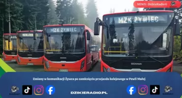 Zmiany w komunikacji Żywca po zamknięciu przejazdu kolejowego w Pewli Małej