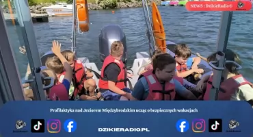 Profilaktyka nad Jeziorem Międzybrodzkim ucząc o bezpiecznych wakacjach