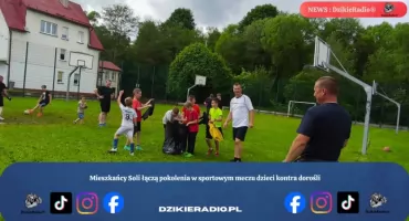 Mieszkańcy Soli łączą pokolenia w sportowym meczu dzieci kontra dorośli