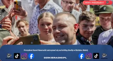 Prezydent Karol Nawrocki zatrzymał się na krótką chwilę w Bielsku-Białej