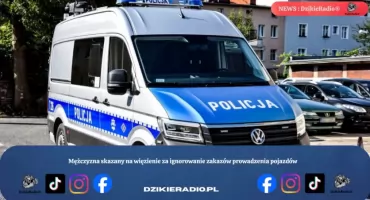Mężczyzna skazany na więzienie za ignorowanie zakazów prowadzenia pojazdów