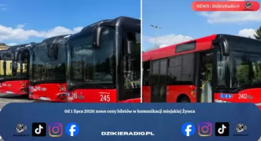 Od 1 lipca 2026 nowe ceny biletów w komunikacji miejskiej Żywca