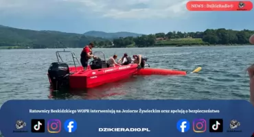 Ratownicy Beskidzkiego WOPR interweniują na Jeziorze Żywieckim oraz apelują o bezpieczeństwo